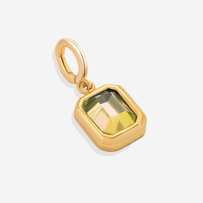 Charm con pietra di nascita a baguette