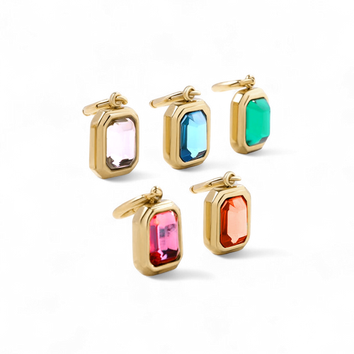 Charm con pietra di nascita a baguette