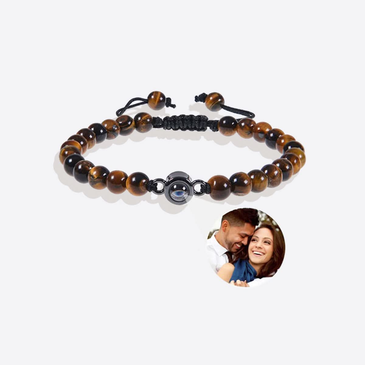 Braccialetto con foto e perline