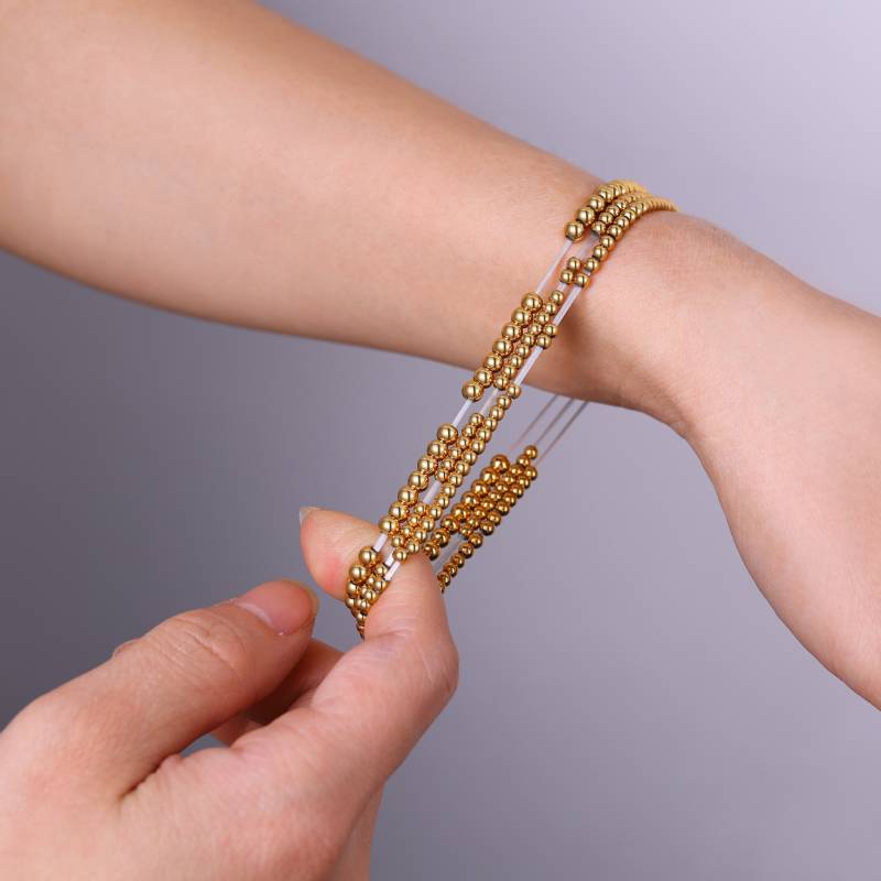Set di bracciali a perline da impilare 433