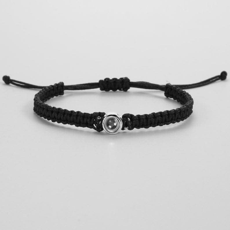 Personalized braided bracelet with photo