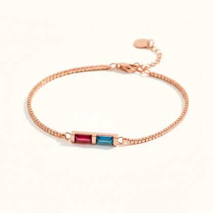 Bracciale Arcobaleno con Pietra di Nascita