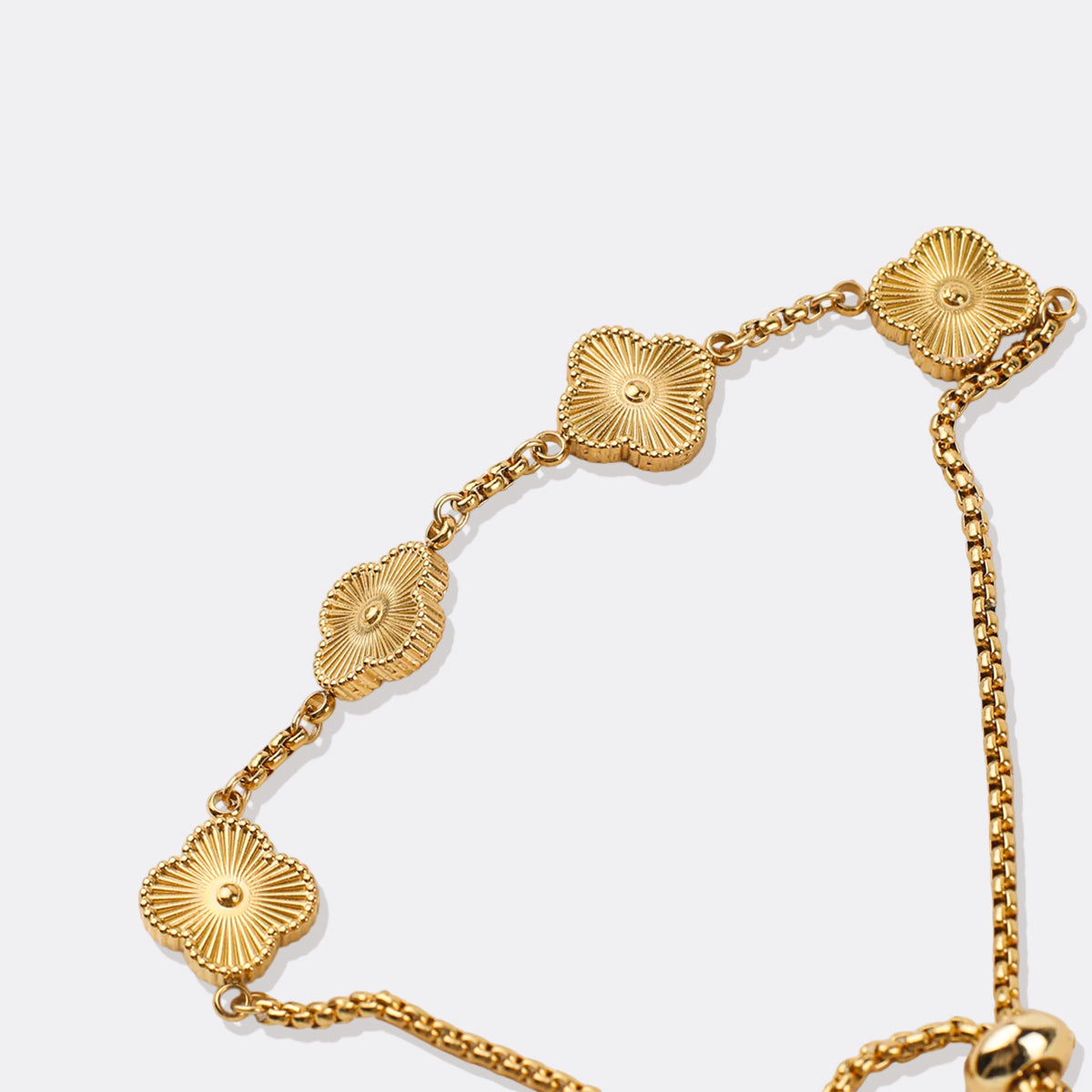 Bracciale con nome personalizzato a quadrifoglio