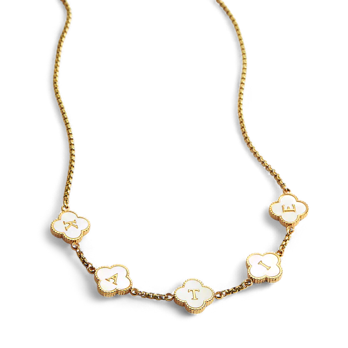 Collana con nome personalizzato Clover