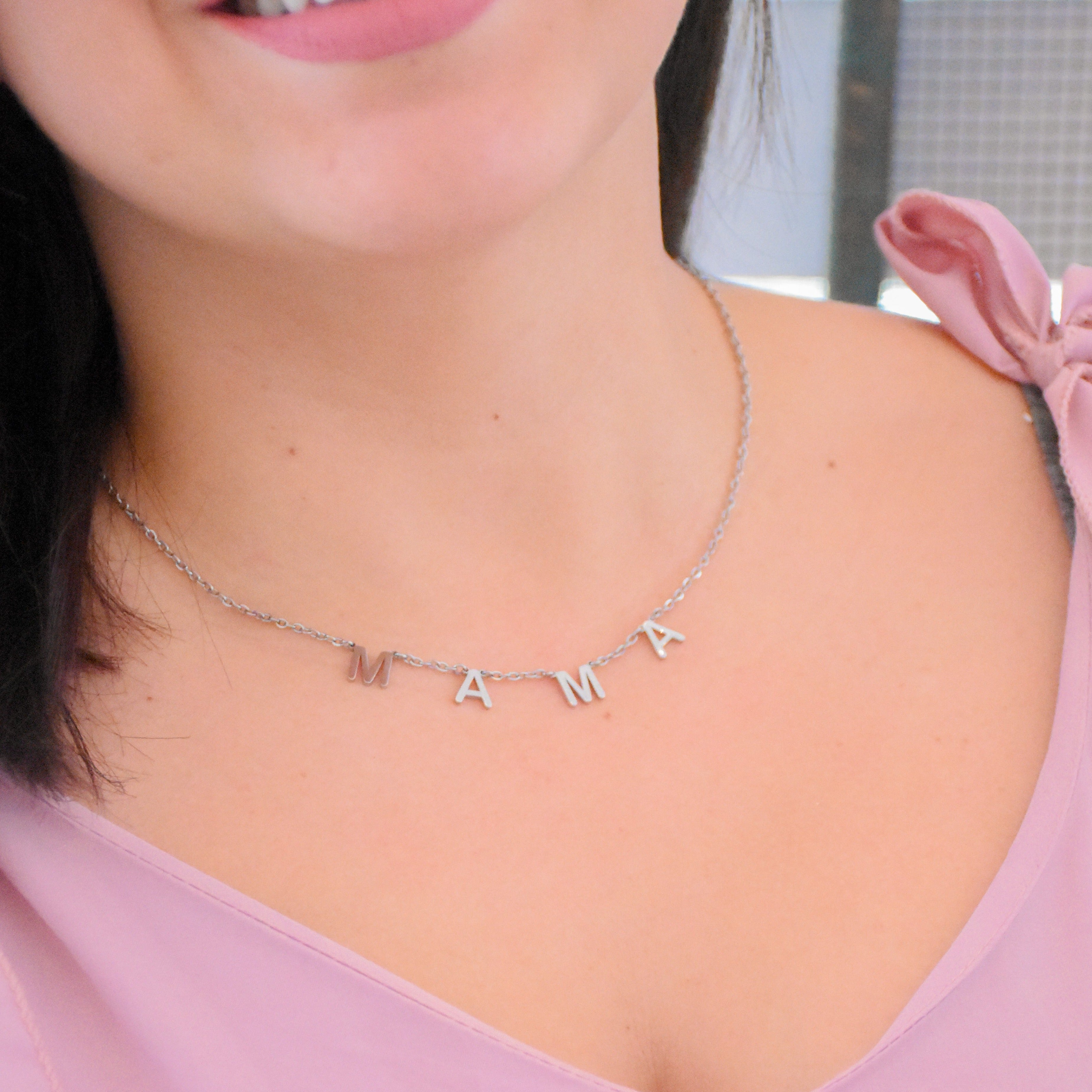 Collana con nome e lettera personalizzata