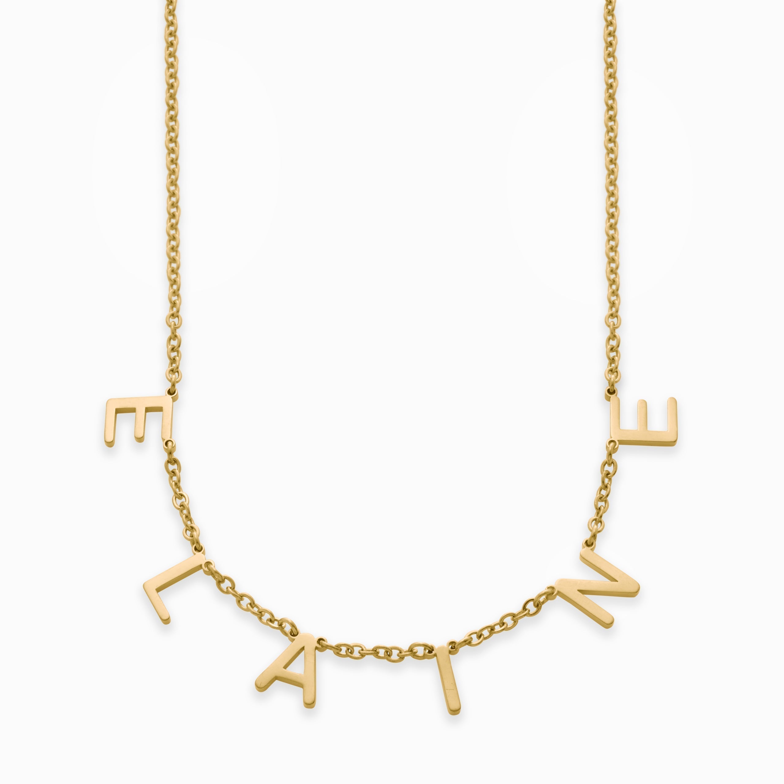 Collana con nome e lettera personalizzata
