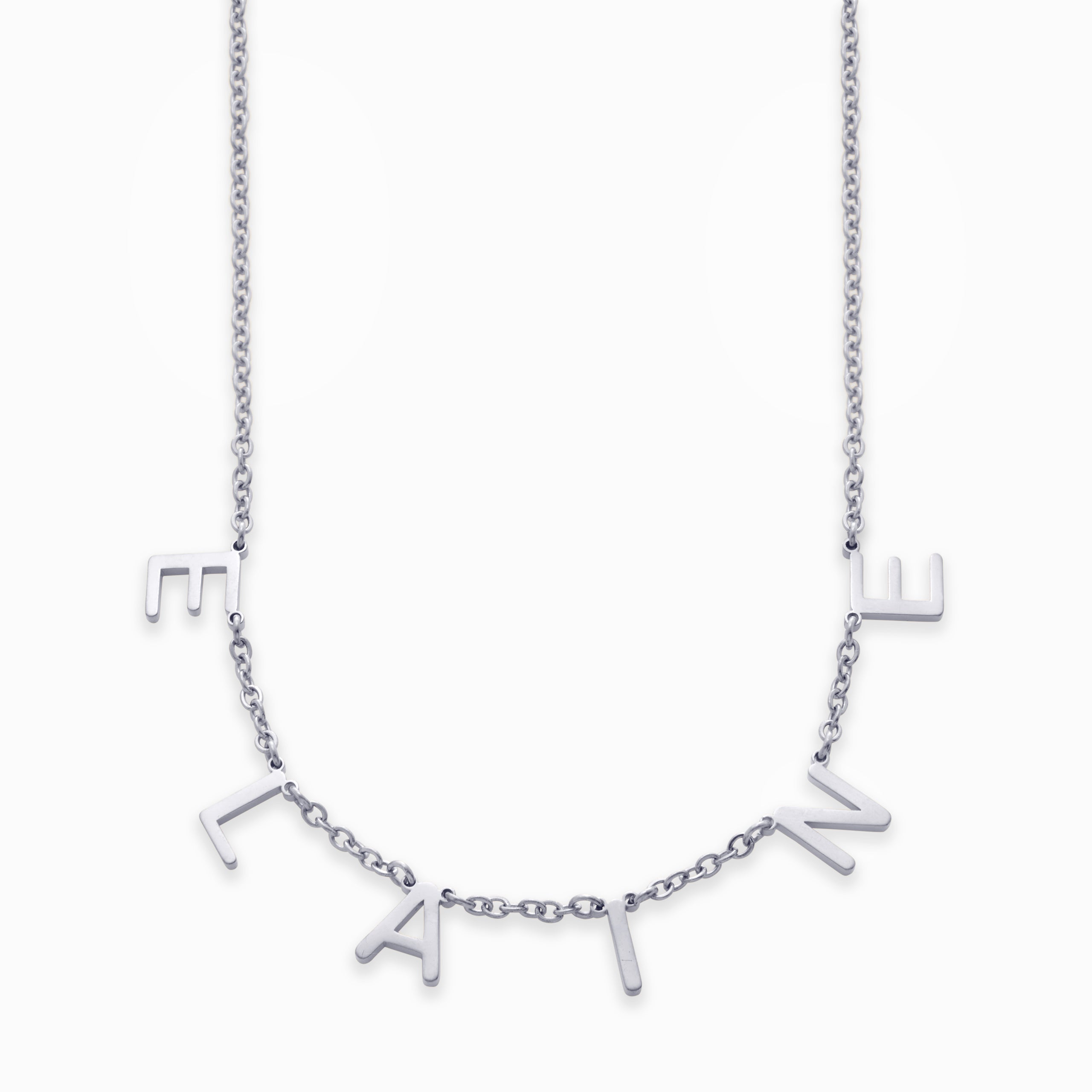 Collana con nome e lettera personalizzata