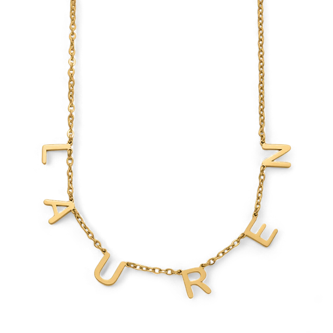 Collana con nome e lettera personalizzata