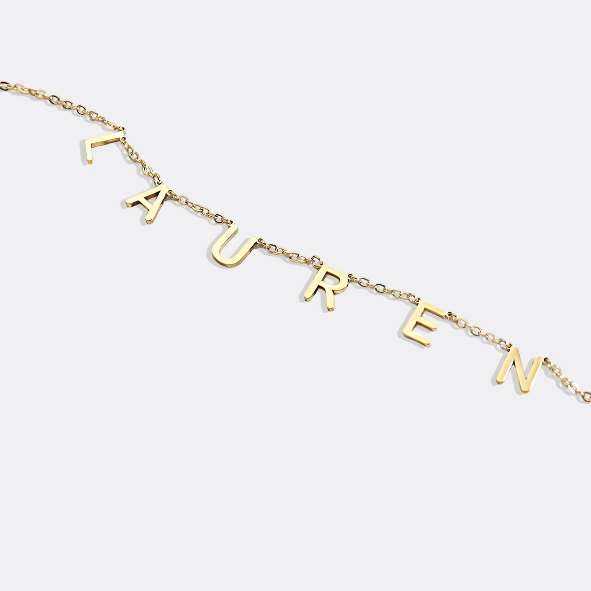Collana con nome e lettera personalizzata