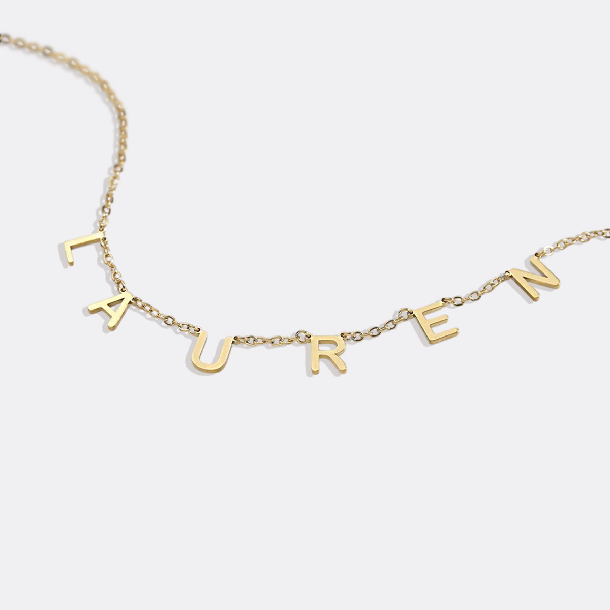 Collana con nome e lettera personalizzata