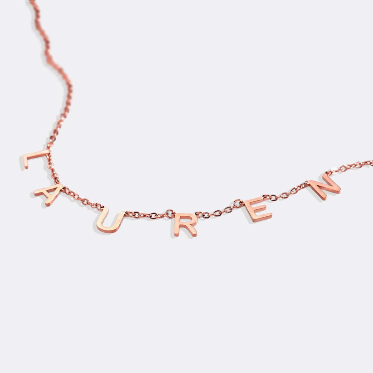 Collana con nome e lettera personalizzata