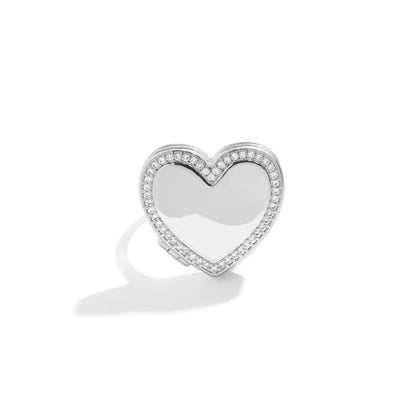 Anello con medaglione a cuore personalizzato