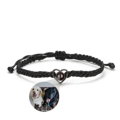 Bracciale con cuore con foto regolabile