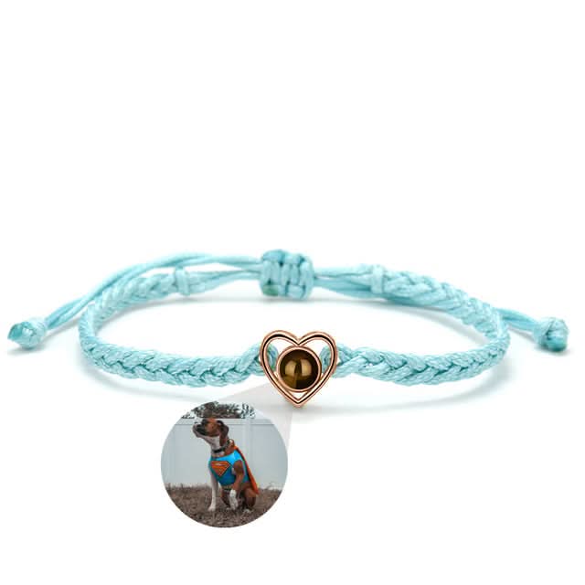 Bracciale con cuore con foto regolabile