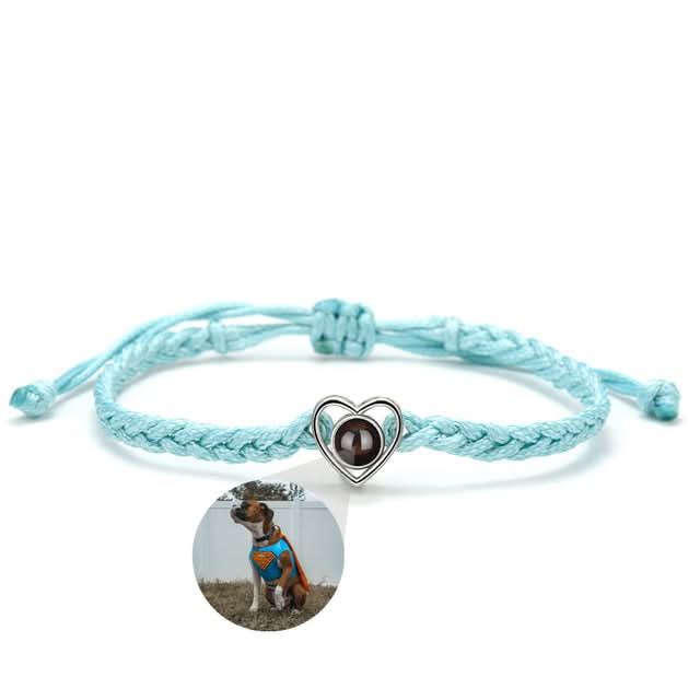 Bracciale con cuore con foto regolabile