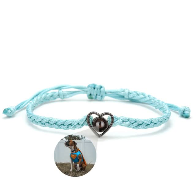 Bracciale con cuore con foto regolabile