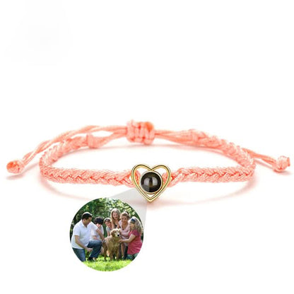 Bracciale con cuore con foto regolabile