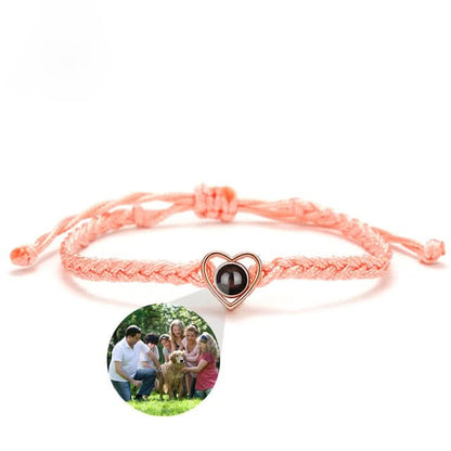 Bracciale con cuore con foto regolabile