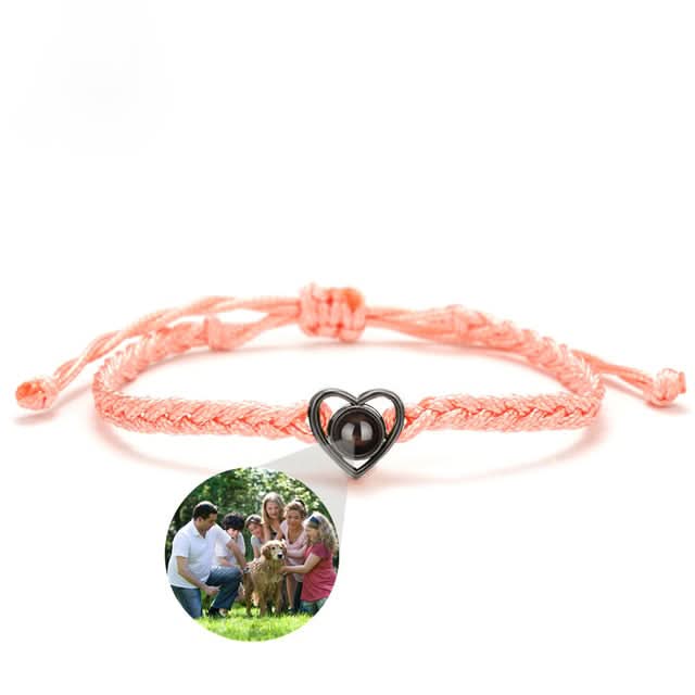 Bracciale con cuore con foto regolabile