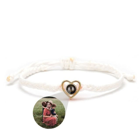 Bracciale con cuore con foto regolabile