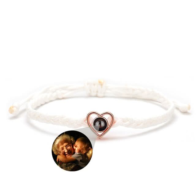 Bracciale con cuore con foto regolabile