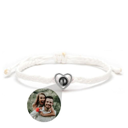 Bracciale con cuore con foto regolabile