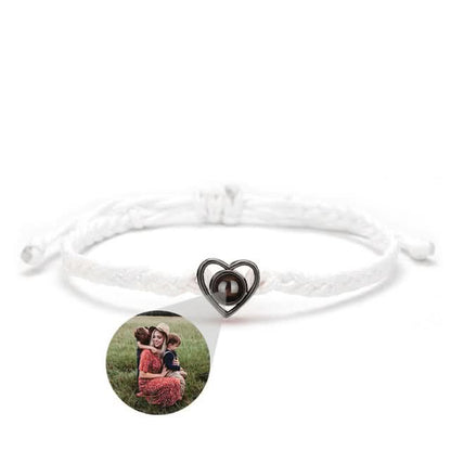 Bracciale con cuore con foto regolabile