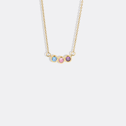Collana Delicata con Pietre di Nascita della Famiglia