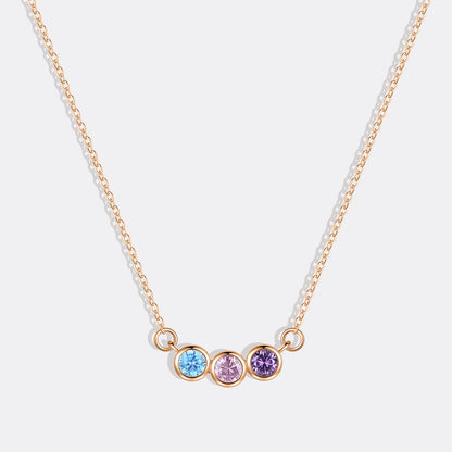 Collana Delicata con Pietre di Nascita della Famiglia