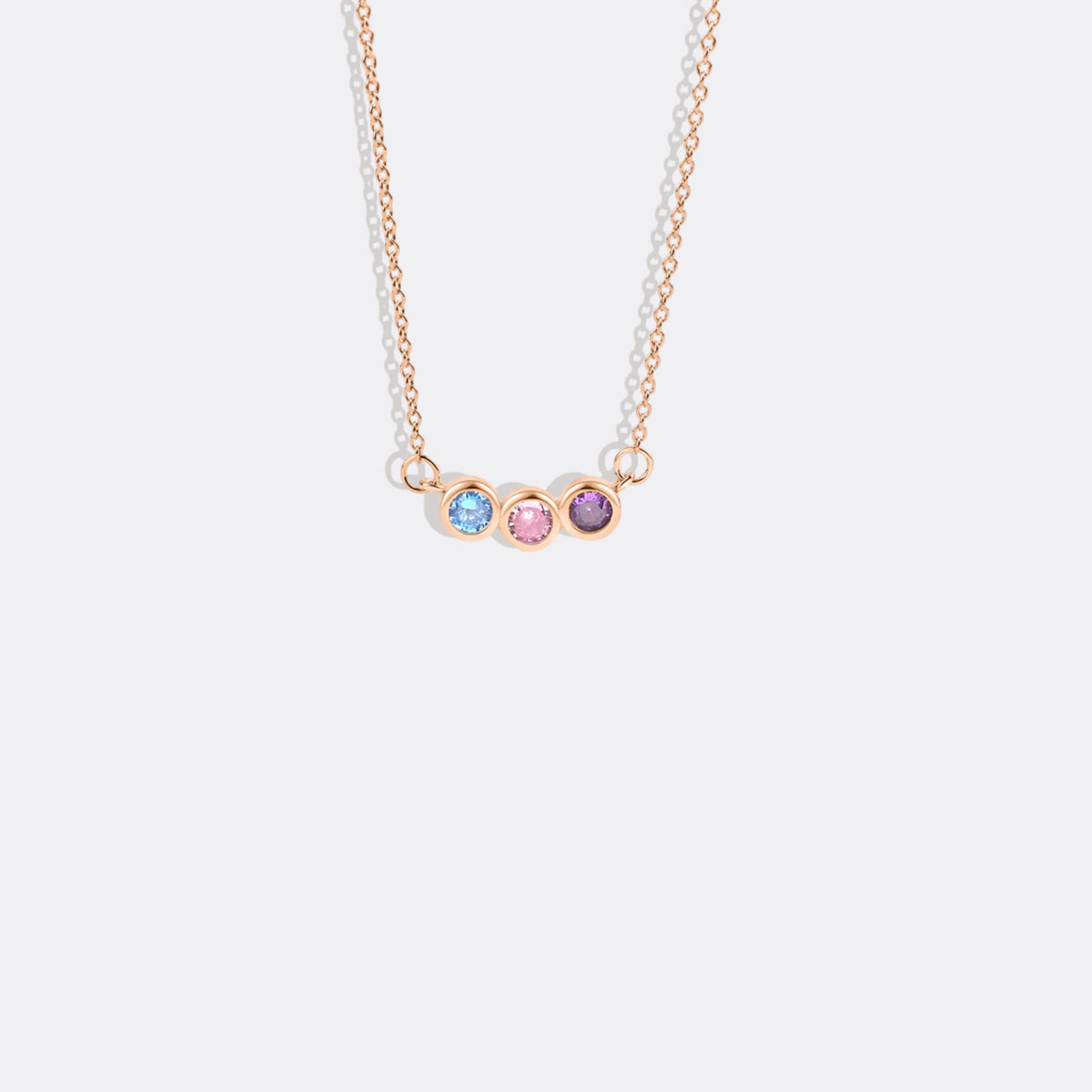 Collana Delicata con Pietre di Nascita della Famiglia