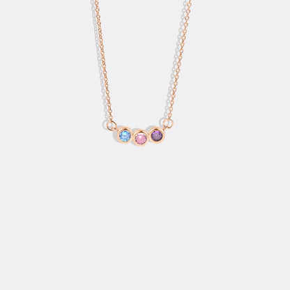 Collana Delicata con Pietre di Nascita della Famiglia