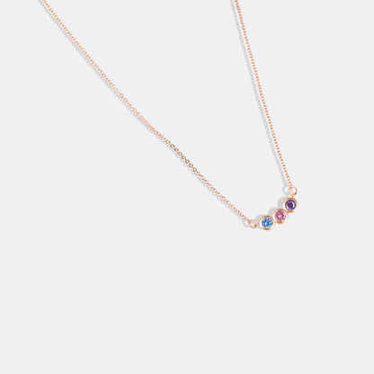 Collana Delicata con Pietre di Nascita della Famiglia