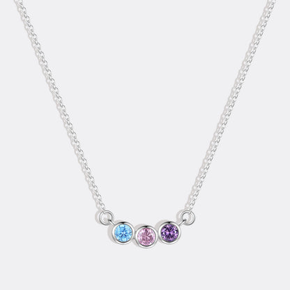 Collana Delicata con Pietre di Nascita della Famiglia