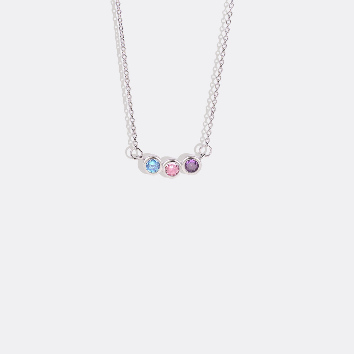 Collana Delicata con Pietre di Nascita della Famiglia