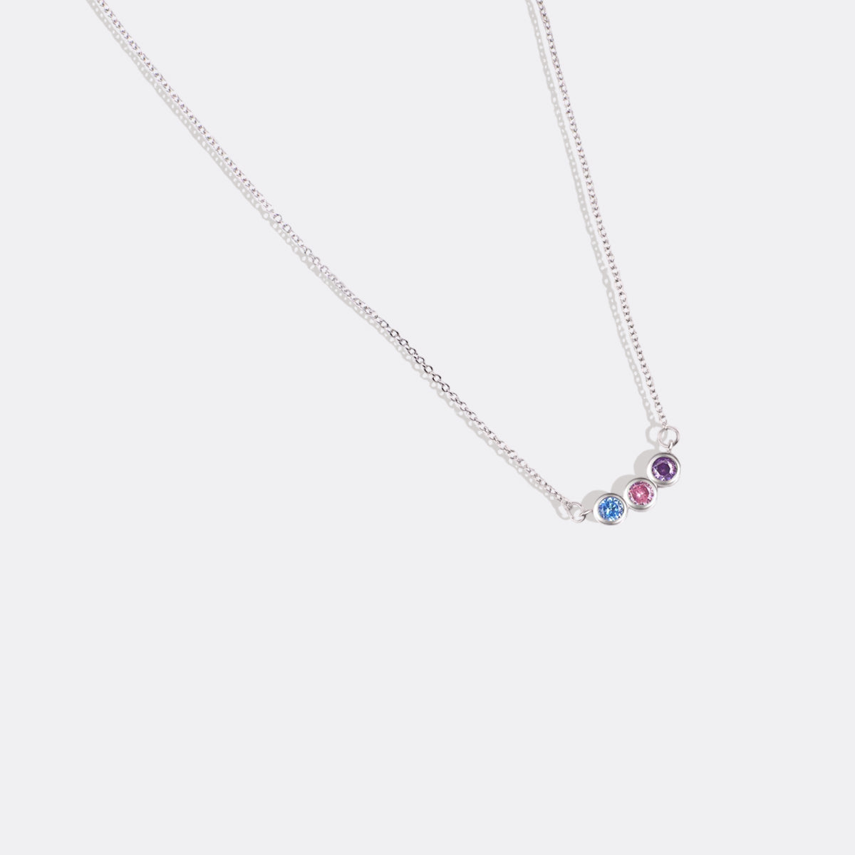 Collana Delicata con Pietre di Nascita della Famiglia