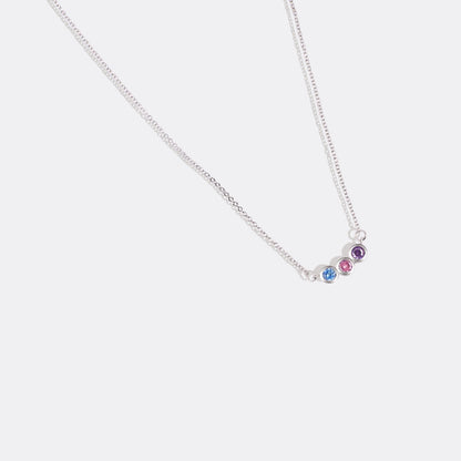 Collana Delicata con Pietre di Nascita della Famiglia