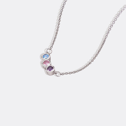 Collana Delicata con Pietre di Nascita della Famiglia