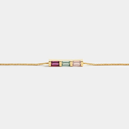 Bracciale Arcobaleno con Pietra di Nascita