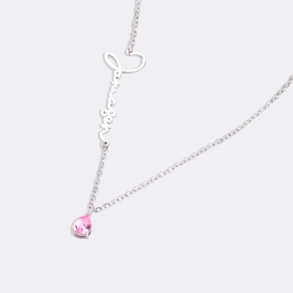 Handmade Birthstone Name Necklace