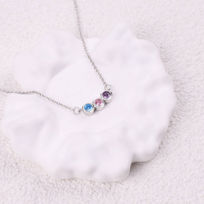 Collana Delicata con Pietre di Nascita della Famiglia