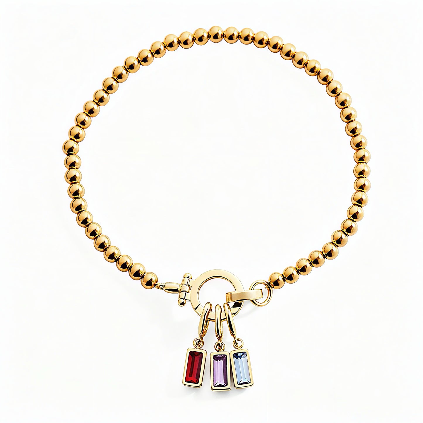 Bracciale di Perle con Ciondolo Pietra di Nascita