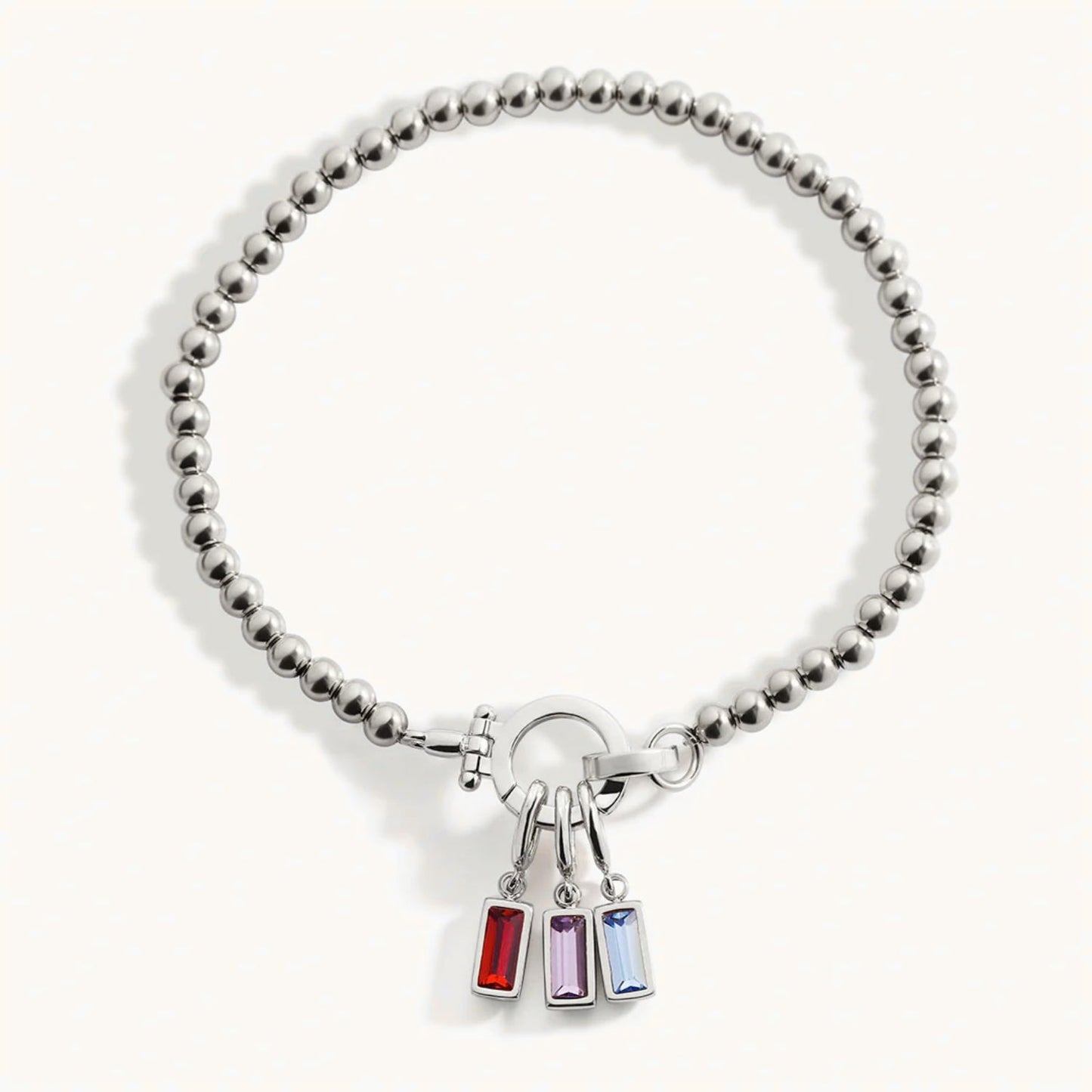 Bracciale di Perle con Ciondolo Pietra di Nascita