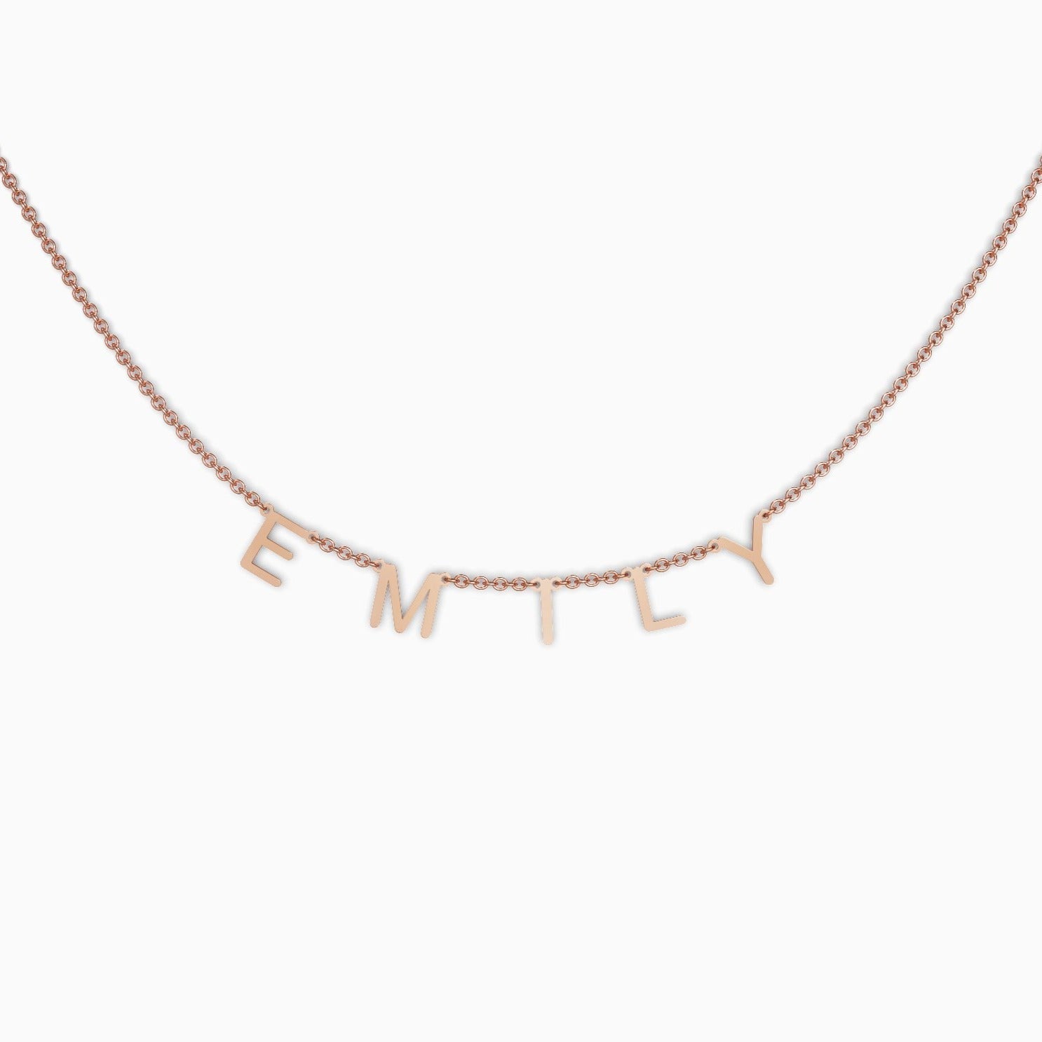 Collana con nome e lettera personalizzata