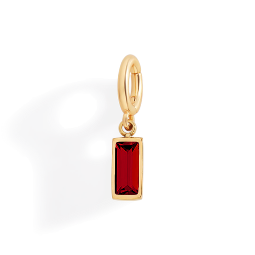 Charm con pietra di nascita baguette delicato