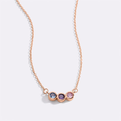 Collana Delicata con Pietre di Nascita della Famiglia