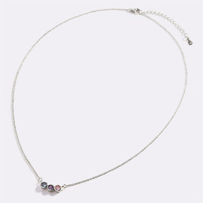 Collana Delicata con Pietre di Nascita della Famiglia