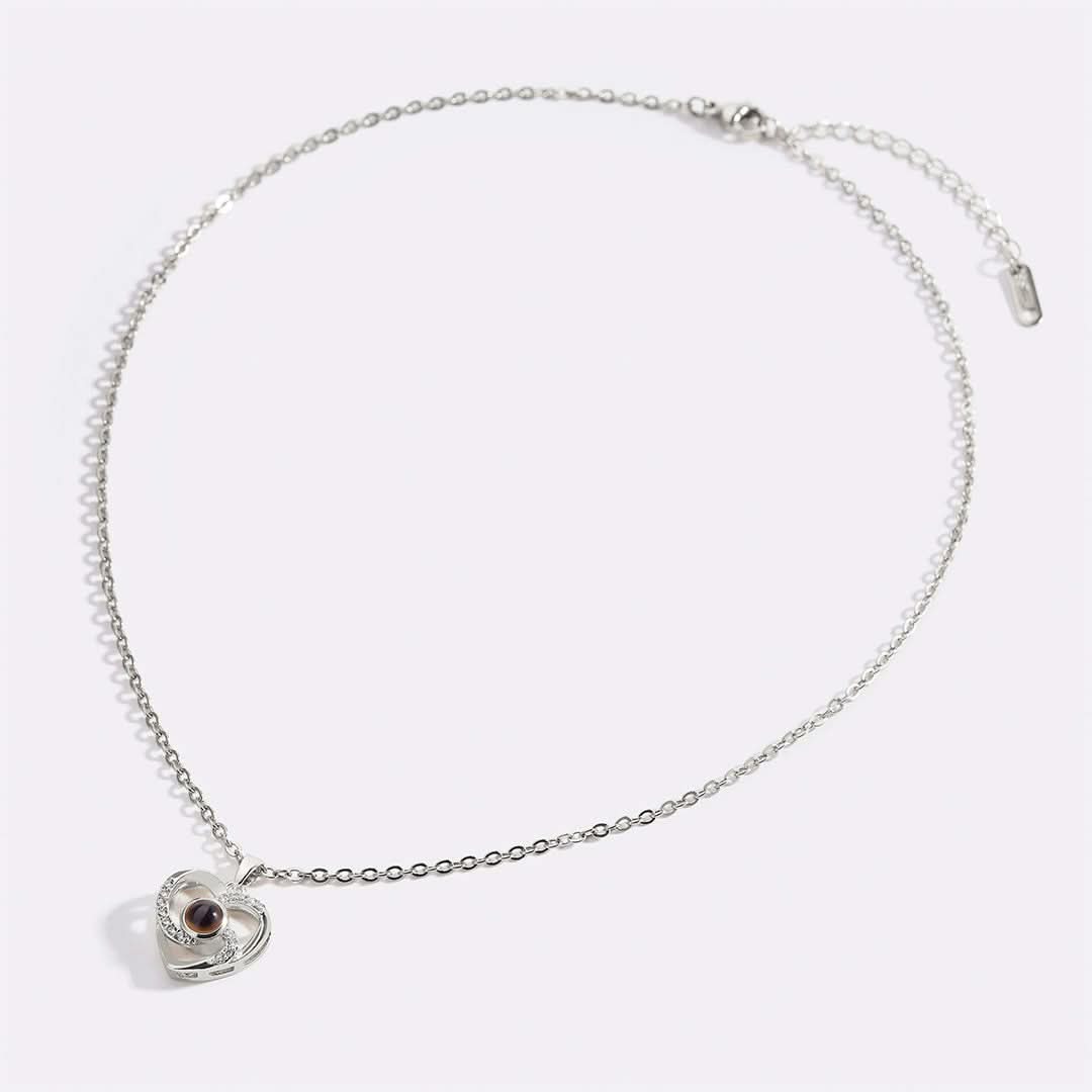 Collana con foto in pavé Center of My Heart