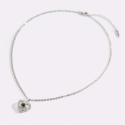 Collana con foto in pavé Center of My Heart