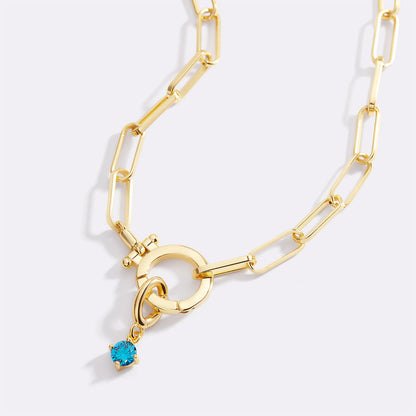 Charm con Pietra di Nascita Essenziale 4 mm
