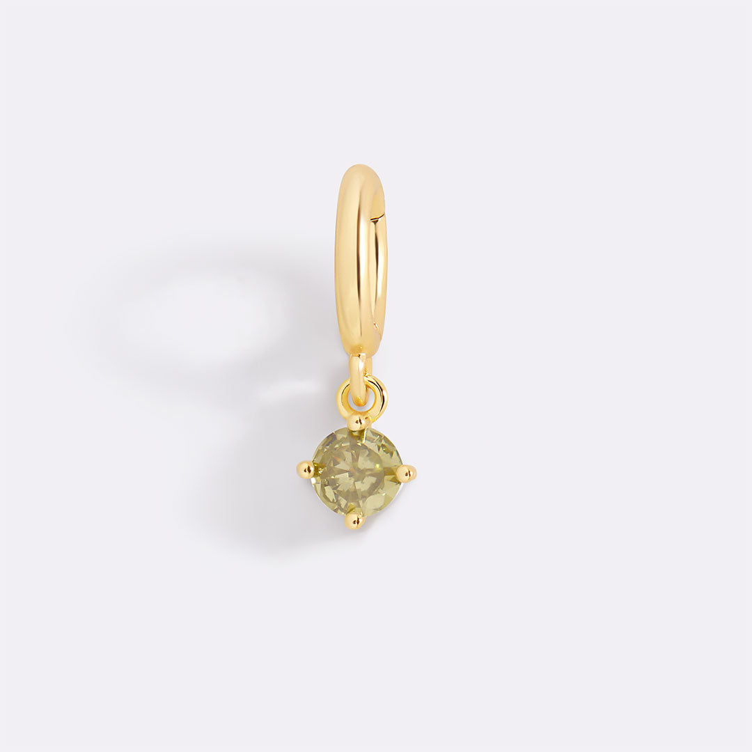 Charm con Pietra di Nascita Essenziale 4 mm